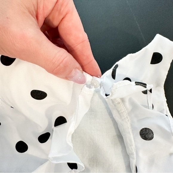 ZARA Girls Polka Dot Open Back Dress - Picture 6 of 10